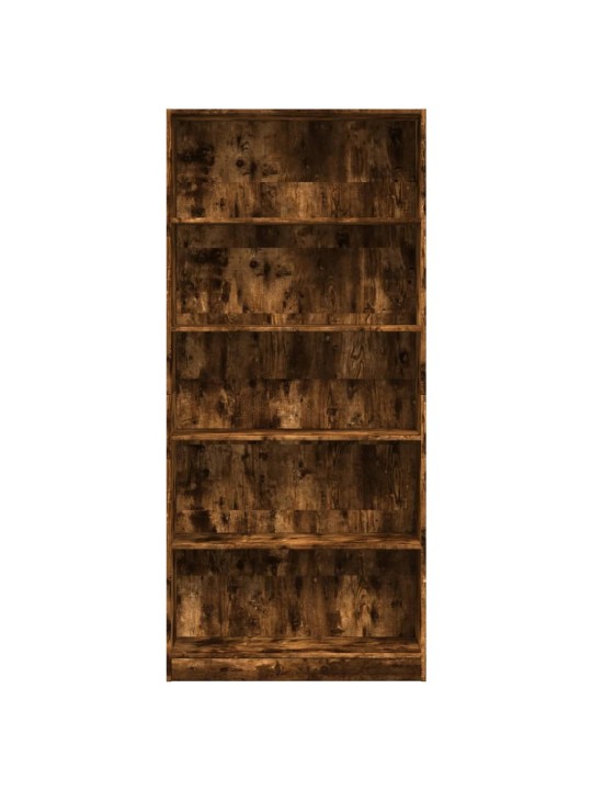 Knihovna kouřový dub 80x24x176 cm kompozitní dřevo