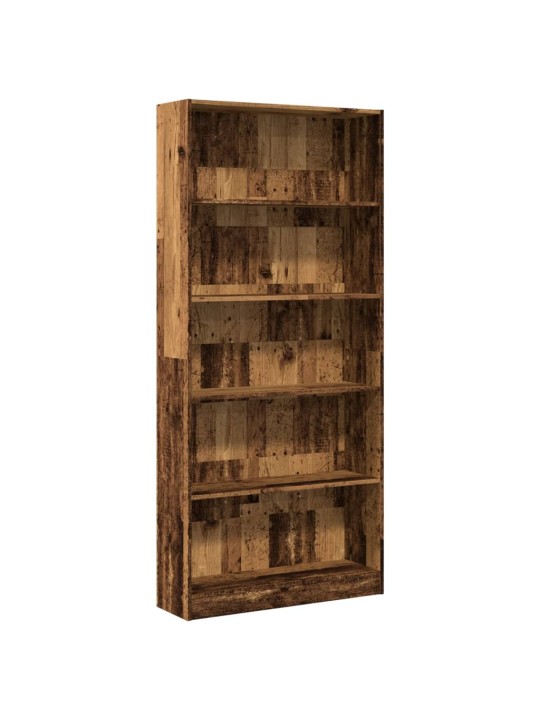 Knihovna old wood 80x24x176 cm kompozitní dřevo