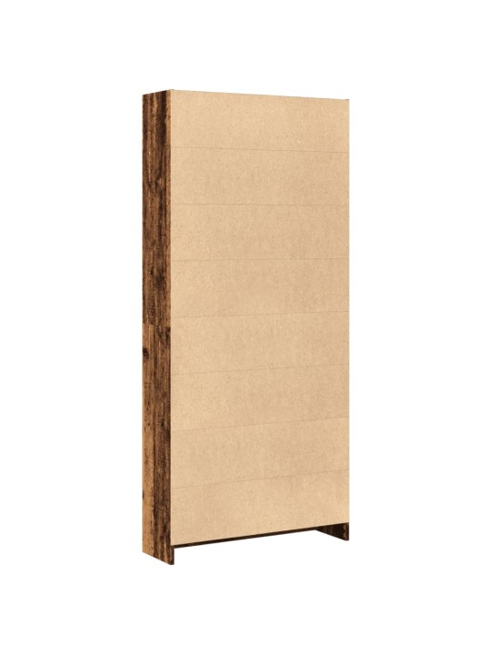 Knihovna old wood 80x24x176 cm kompozitní dřevo