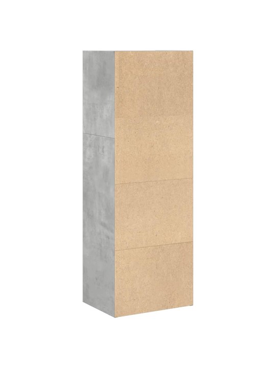 Knihovna betonově šedá 40 x 30 x 114 cm kompozitní dřevo
