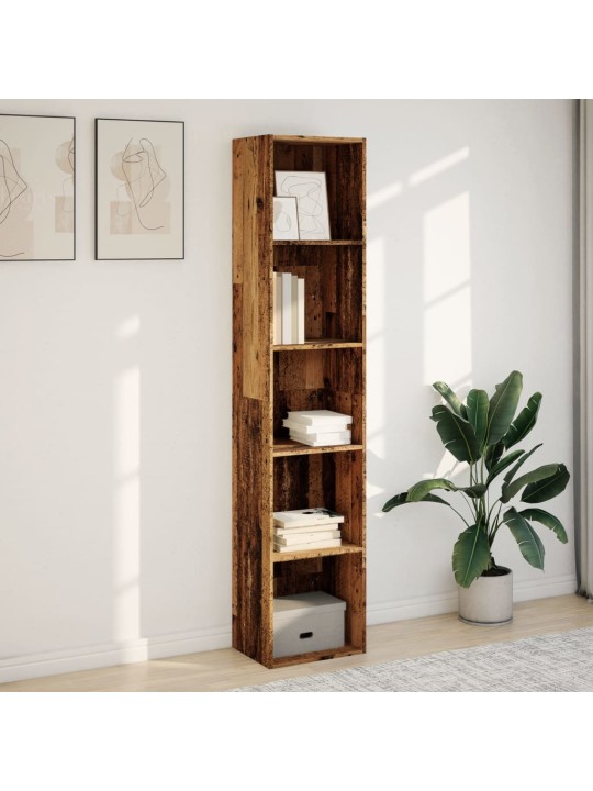 Knihovna old wood 40 x 30 x 189 cm kompozitní dřevo