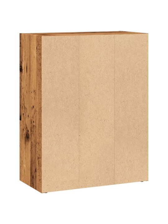 Knihovna old wood 60 x 30 x 77 cm kompozitní dřevo