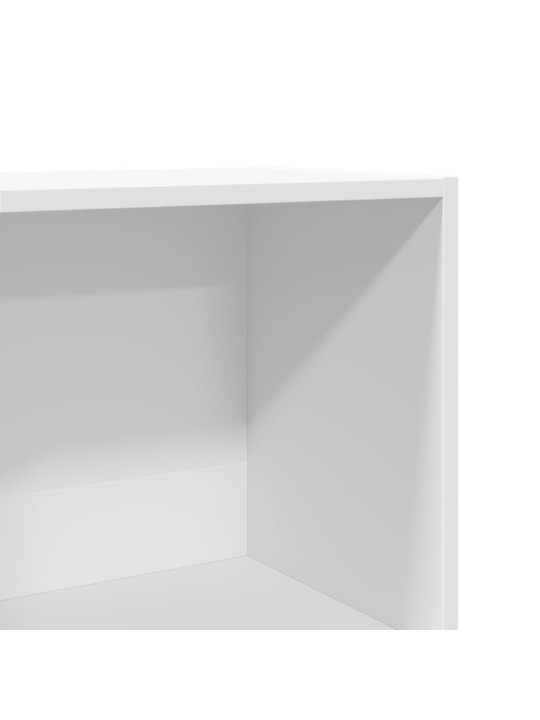 Knihovna bílá 60 x 30 x 114 cm kompozitní dřevo