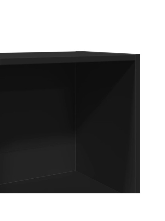 Knihovna černá 60 x 30 x 114 cm kompozitní dřevo