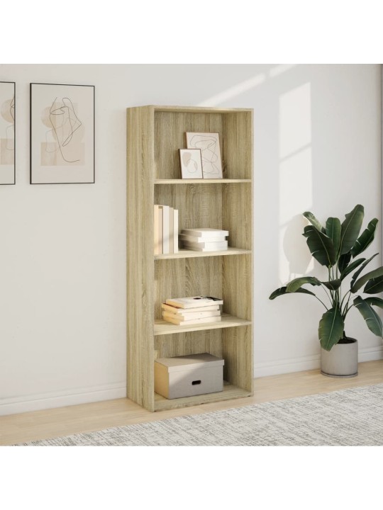 Knihovna dub sonoma 60 x 30 x 152 cm kompozitní dřevo