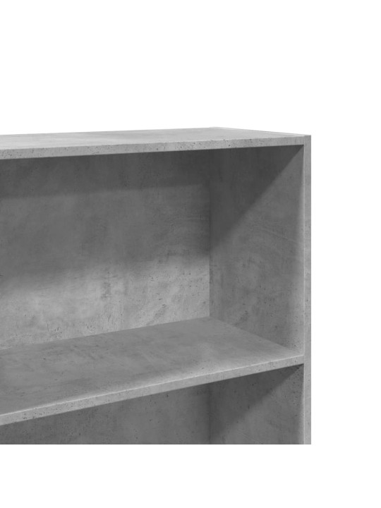 Knihovna betonově šedá 60 x 30 x 152 cm kompozitní dřevo