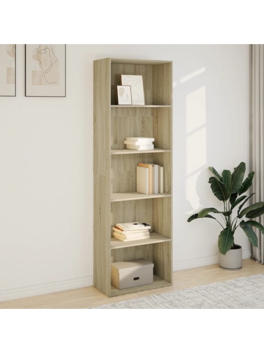 Knihovna dub sonoma 60 x 30 x 189 cm kompozitní dřevo