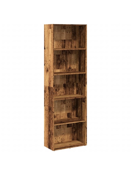 Knihovna old wood 60 x 30 x 189 cm kompozitní dřevo