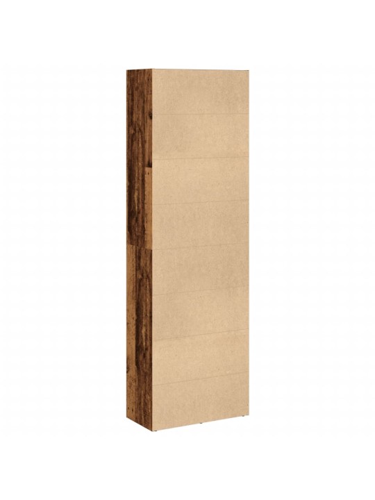 Knihovna old wood 60 x 30 x 189 cm kompozitní dřevo