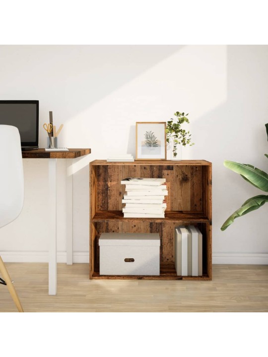 Knihovna old wood 80 x 30 x 77 cm kompozitní dřevo