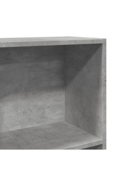 Knihovna betonově šedá 80 x 30 x 152 cm kompozitní dřevo