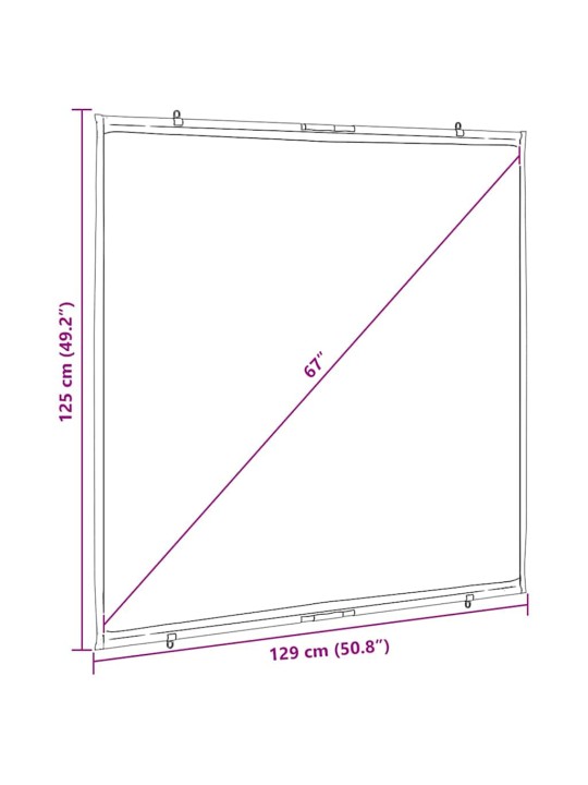Projekční plátno na zeď 67" 1:1