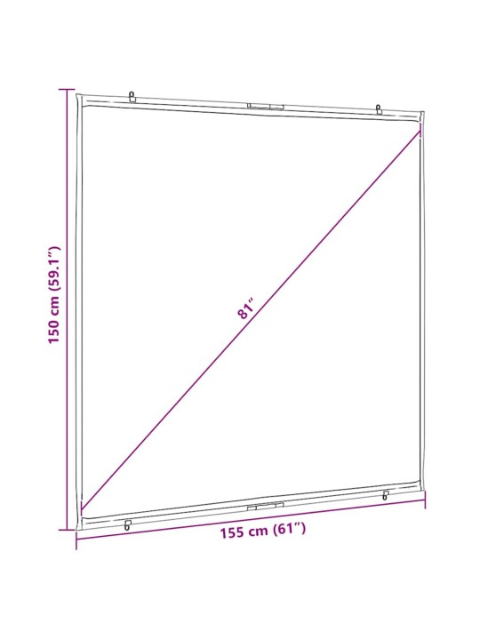 Projekční plátno na zeď 81" 1:1