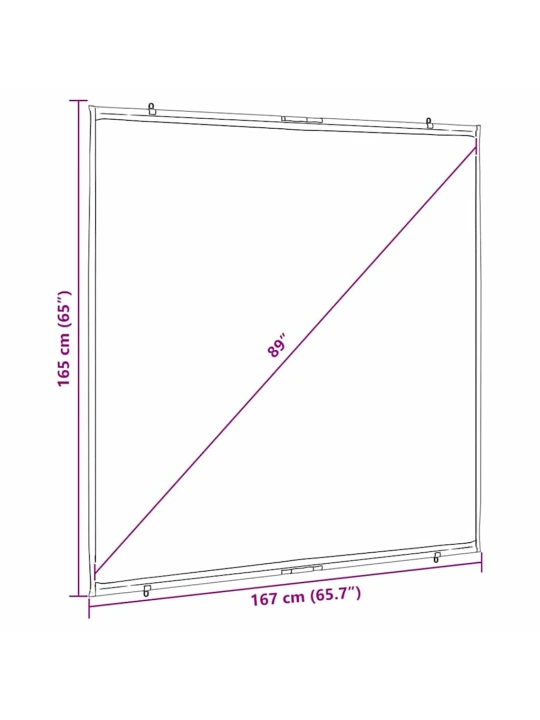 Projekční plátno na zeď 89" 1:1