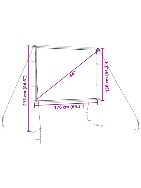 Projekční plátno se stojanem 84" 4 : 3