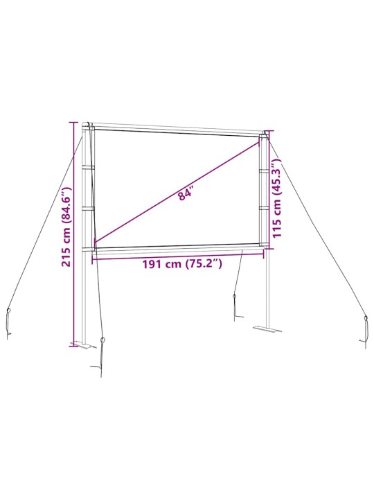 Projekční plátno se stojanem 84" 16:9