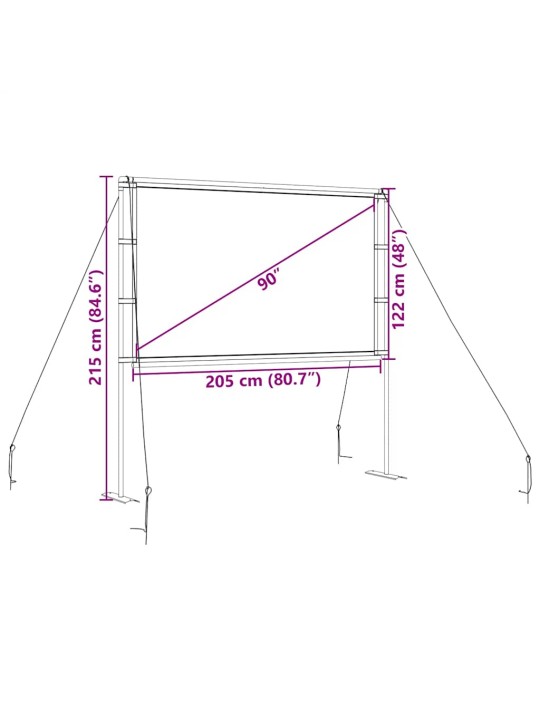 Projekční plátno se stojanem 90" 16:9