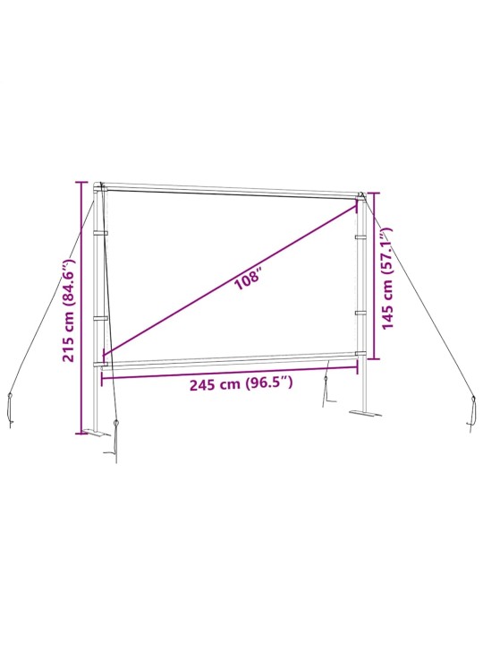 Projekční plátno se stojanem 108" 16:9