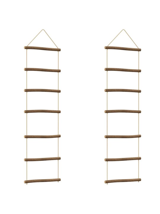 Nástěnné dekorace ve tvaru žebříku 2 ks 30x100cm přírodní větev