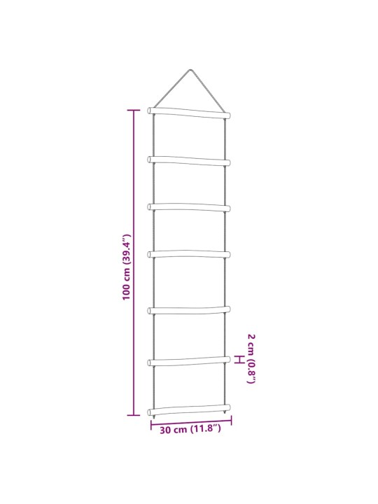 Nástěnné dekorace ve tvaru žebříku 2 ks 30x100cm přírodní větev