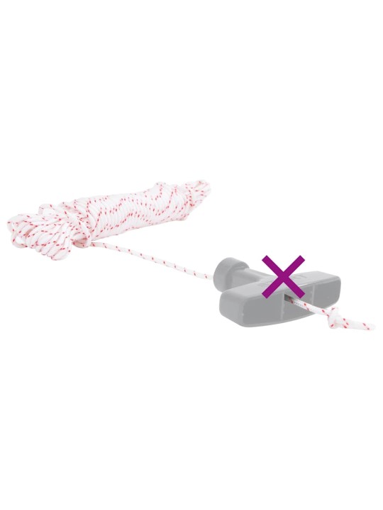 Startovací šňůra bílo-červená ø 3 mm 10 m nylon
