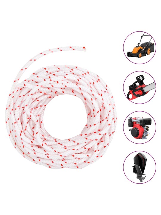 Startovací šňůra bílo-červená ø 4 mm 10 m nylon