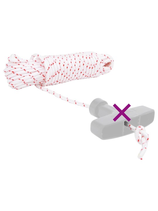 Startovací šňůra bílo-červená ø 4 mm 10 m nylon