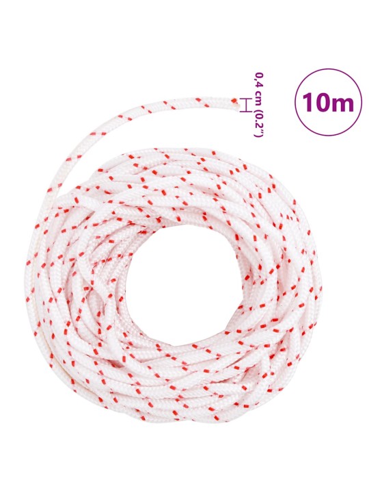 Startovací šňůra bílo-červená ø 4 mm 10 m nylon