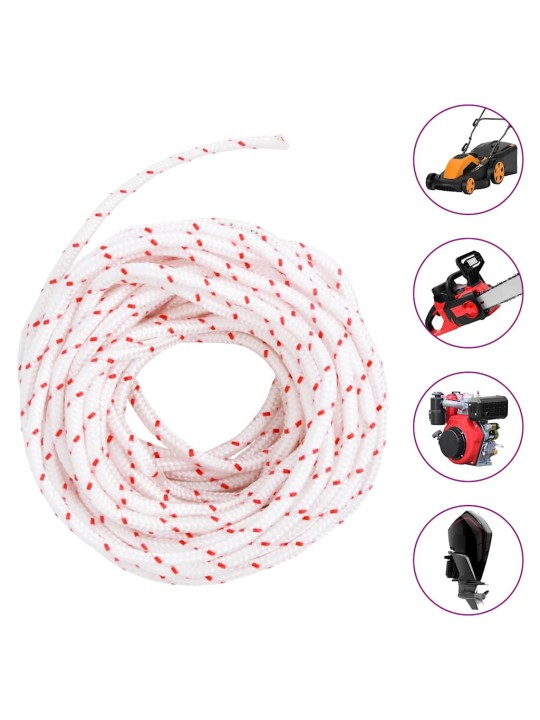 Startovací šňůra bílo-červená ø 5 mm 10 m nylon