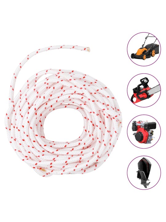 Startovací šňůra bílo-červená ø 6 mm 10 m nylon