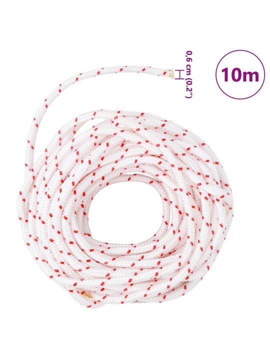 Startovací šňůra bílo-červená ø 6 mm 10 m nylon