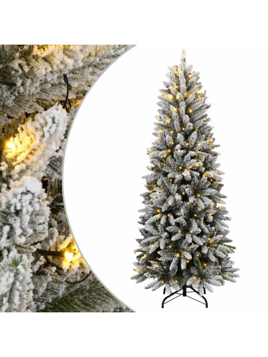 Umělý vánoční stromek s 300 LED a sněhem 180 cm