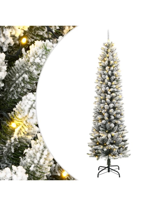 Umělý vánoční stromek se 150 LED a sněhem 150 cm