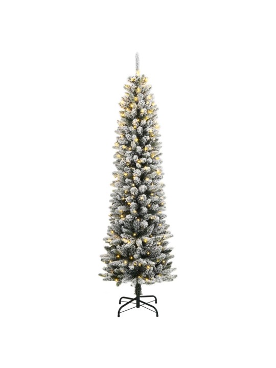 Umělý vánoční stromek se 150 LED a sněhem 150 cm