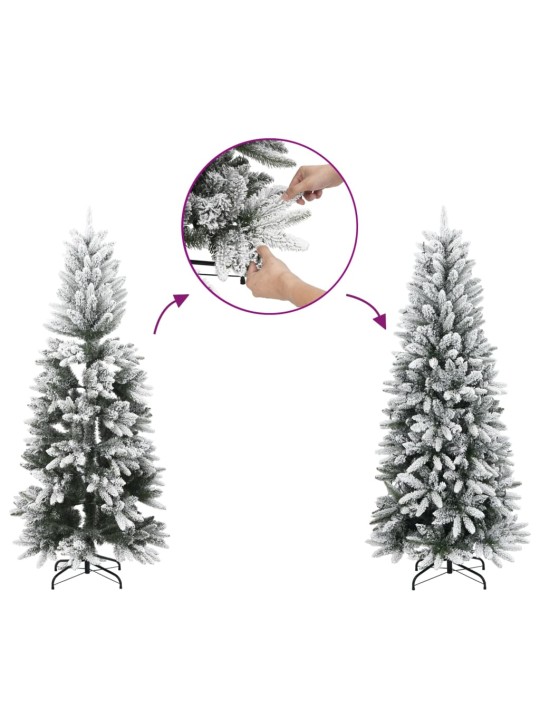 Umělý vánoční stromek se 150 LED a sněhem 150 cm