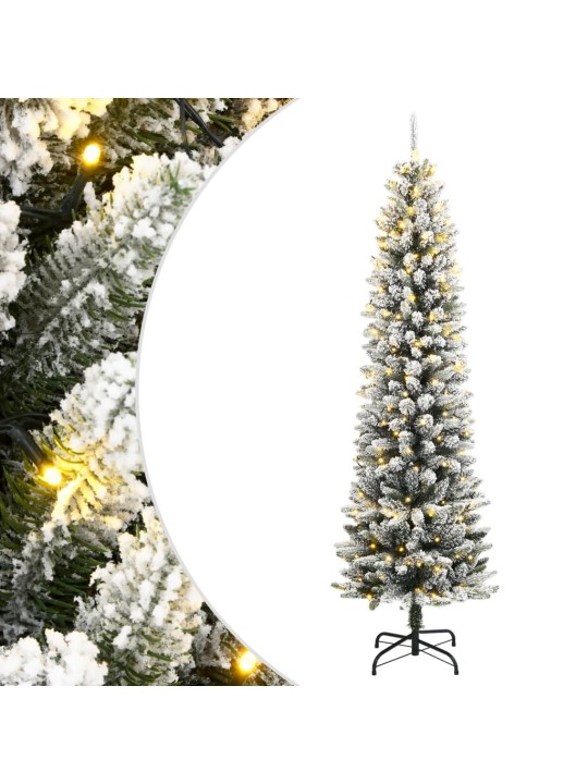 Umělý vánoční stromek s 300 LED a sněhem 180 cm