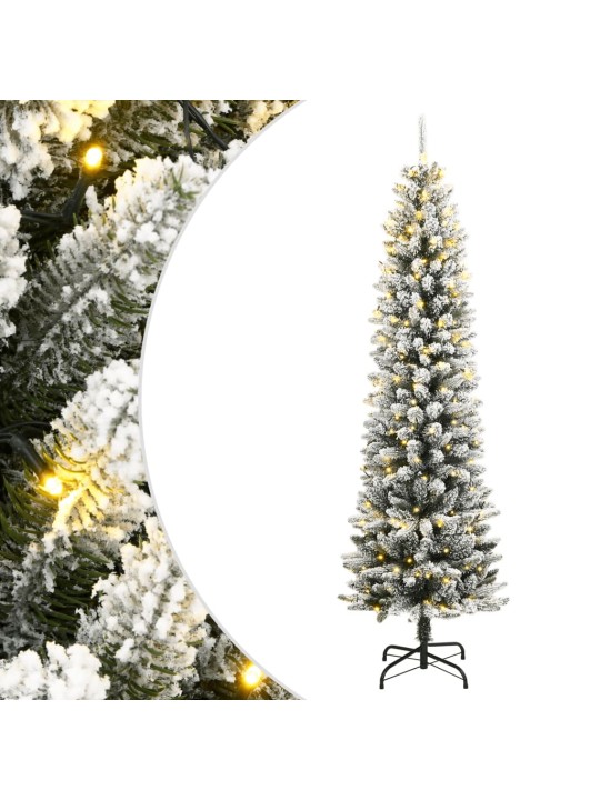 Umělý vánoční stromek s 300 LED a sněhem 240 cm