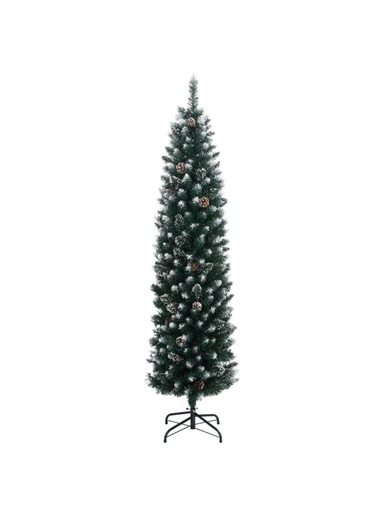 Umělý úzký vánoční stromek s 300 LED 180 cm