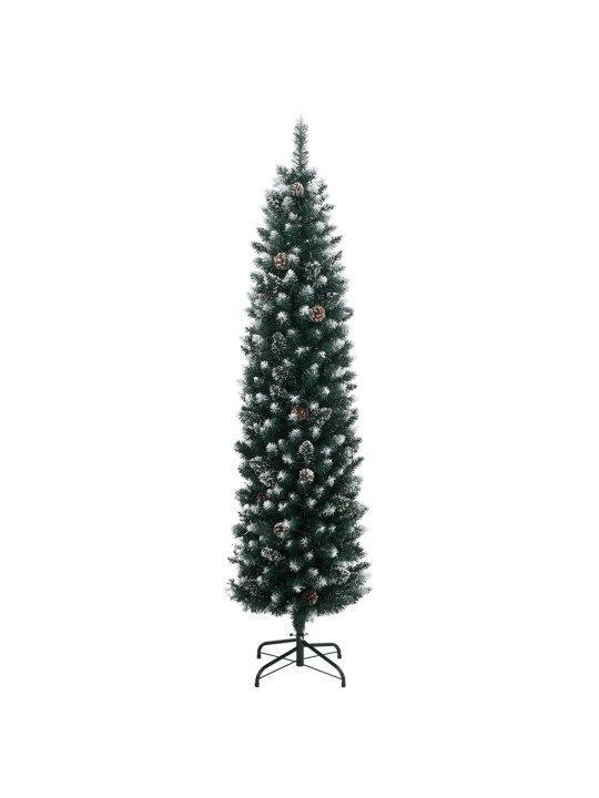 Umělý úzký vánoční stromek s 300 LED 210 cm
