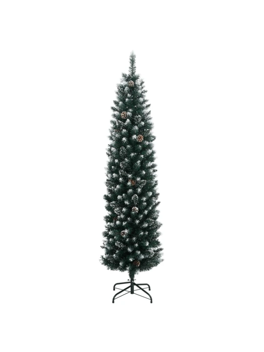 Umělý úzký vánoční stromek s 300 LED 210 cm