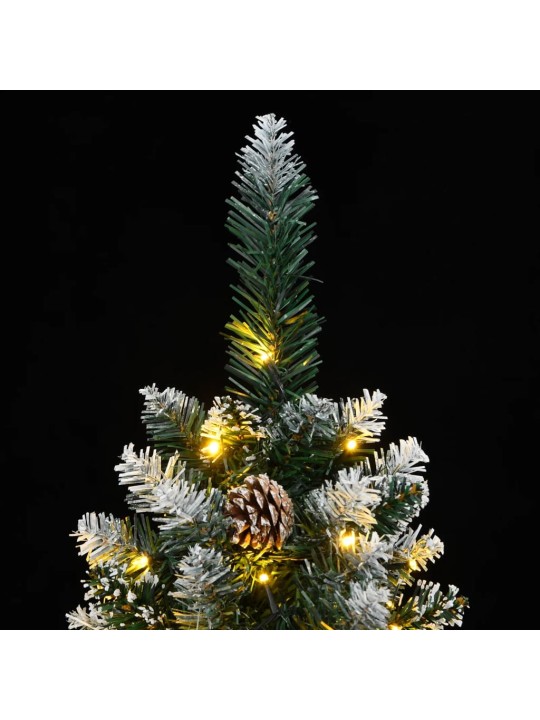 Umělý úzký vánoční stromek s 300 LED 210 cm
