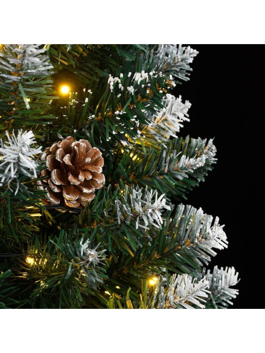Umělý úzký vánoční stromek s 300 LED 240 cm