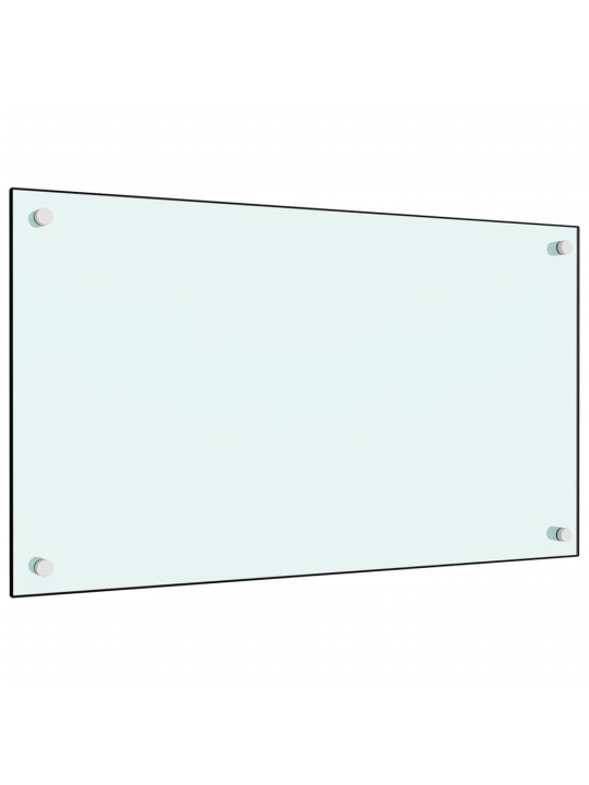 Kuchyňské panely 2 ks bílé 70 x 40 cm tvrzené sklo