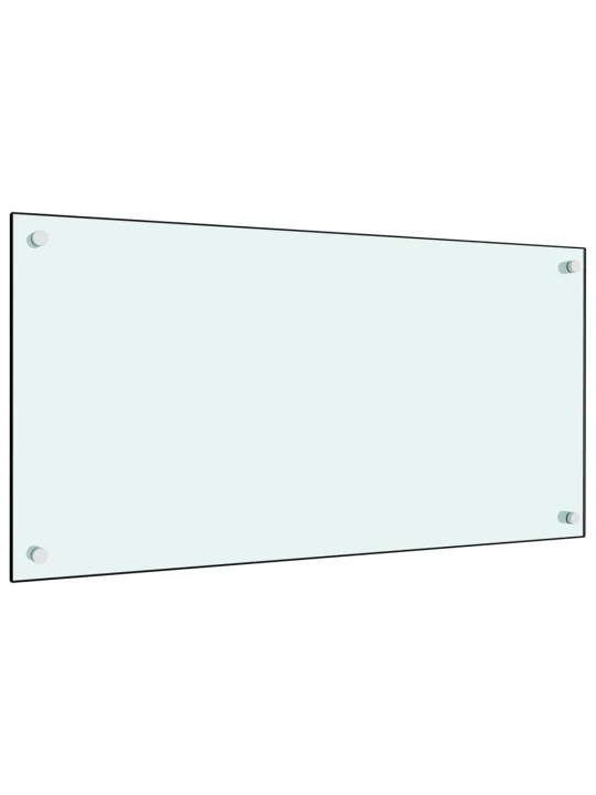 Kuchyňské panely 2 ks bílé 80 x 40 cm tvrzené sklo