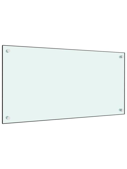 Kuchyňské panely 2 ks bílé 80 x 60 cm tvrzené sklo