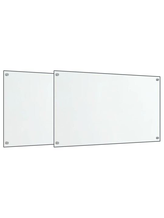 Kuchyňské panely 2 ks průhledné 70 x 40 cm tvrzené sklo