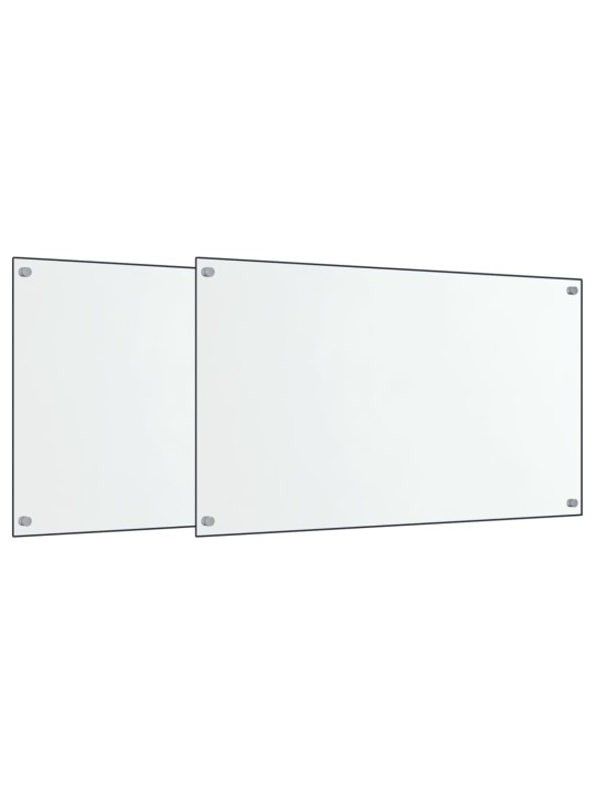 Kuchyňské panely 2 ks průhledné 70 x 60 cm tvrzené sklo