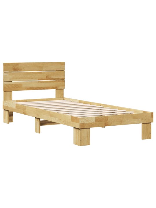 Rám postele s čelem bez matrace 75x190 cm dubový masiv