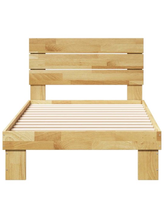 Rám postele s čelem bez matrace 75x190 cm dubový masiv