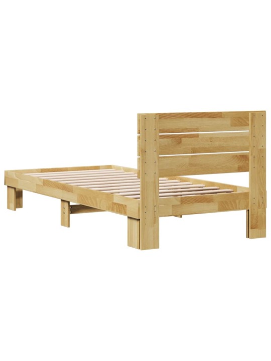 Rám postele s čelem bez matrace 75x190 cm dubový masiv